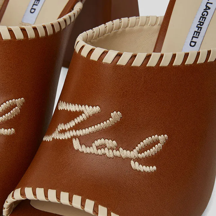 KARL LAGERFELD ASTRA NOVA TAN SANDALS