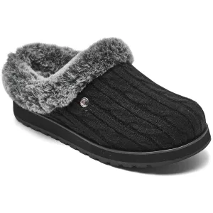 KEEPSAKES Womens Faux Fur Lining Slide On Casual Shoes