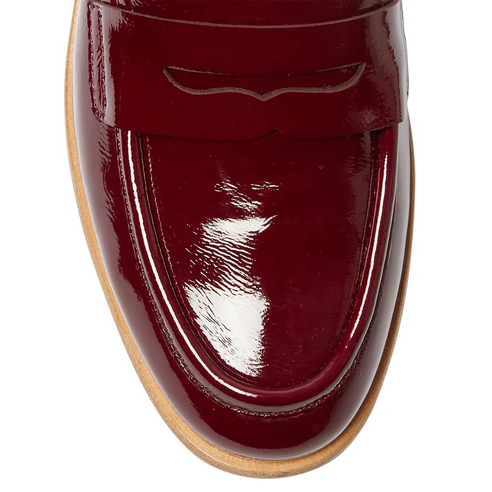 Kenzie Loafer in Wine Patent