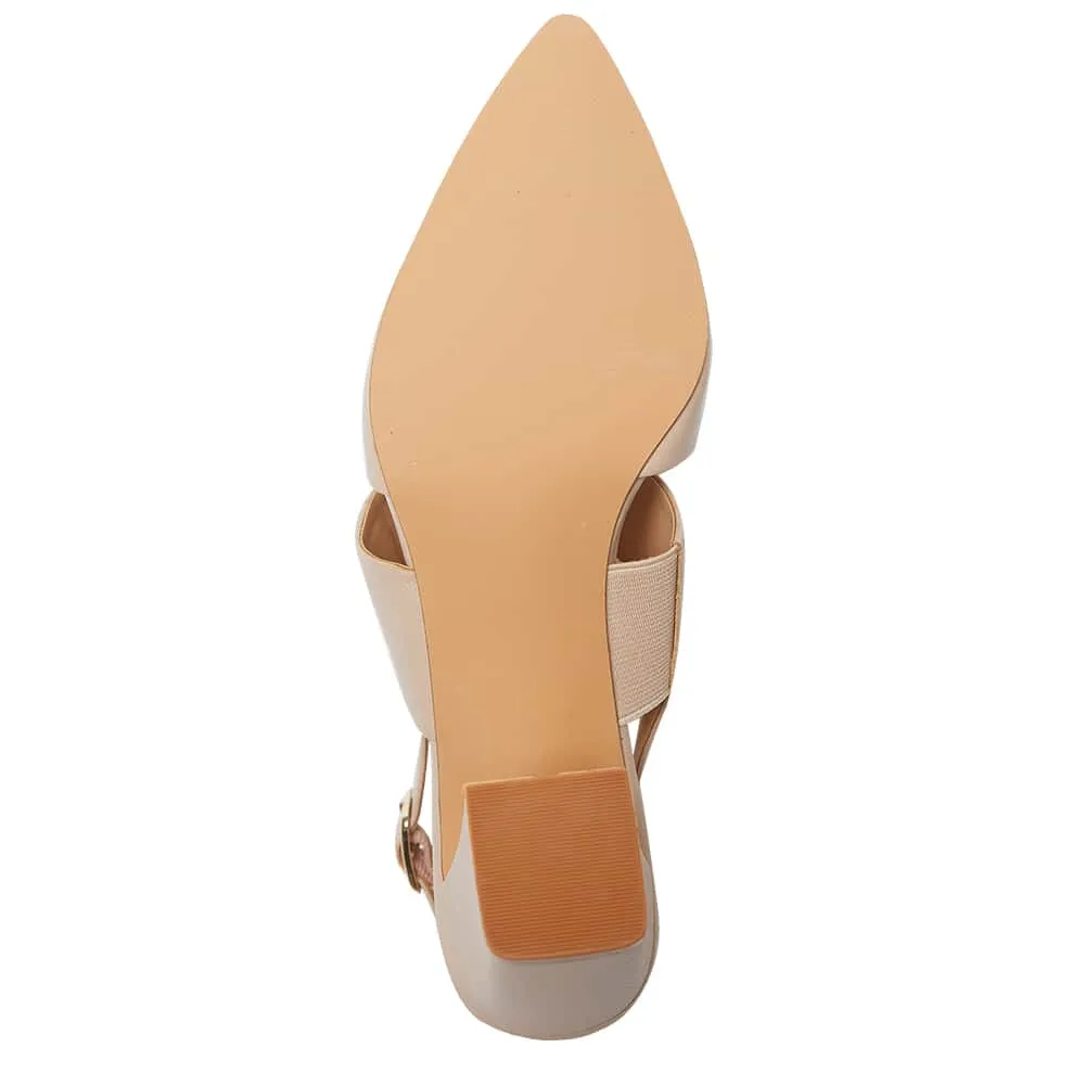 Kitson Heel in Blush Leather