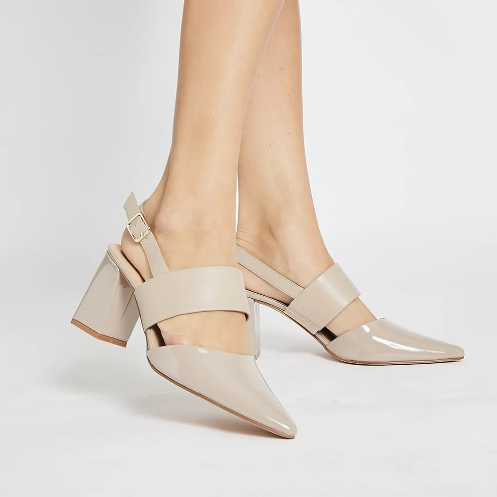 Kitson Heel in Nude Patent