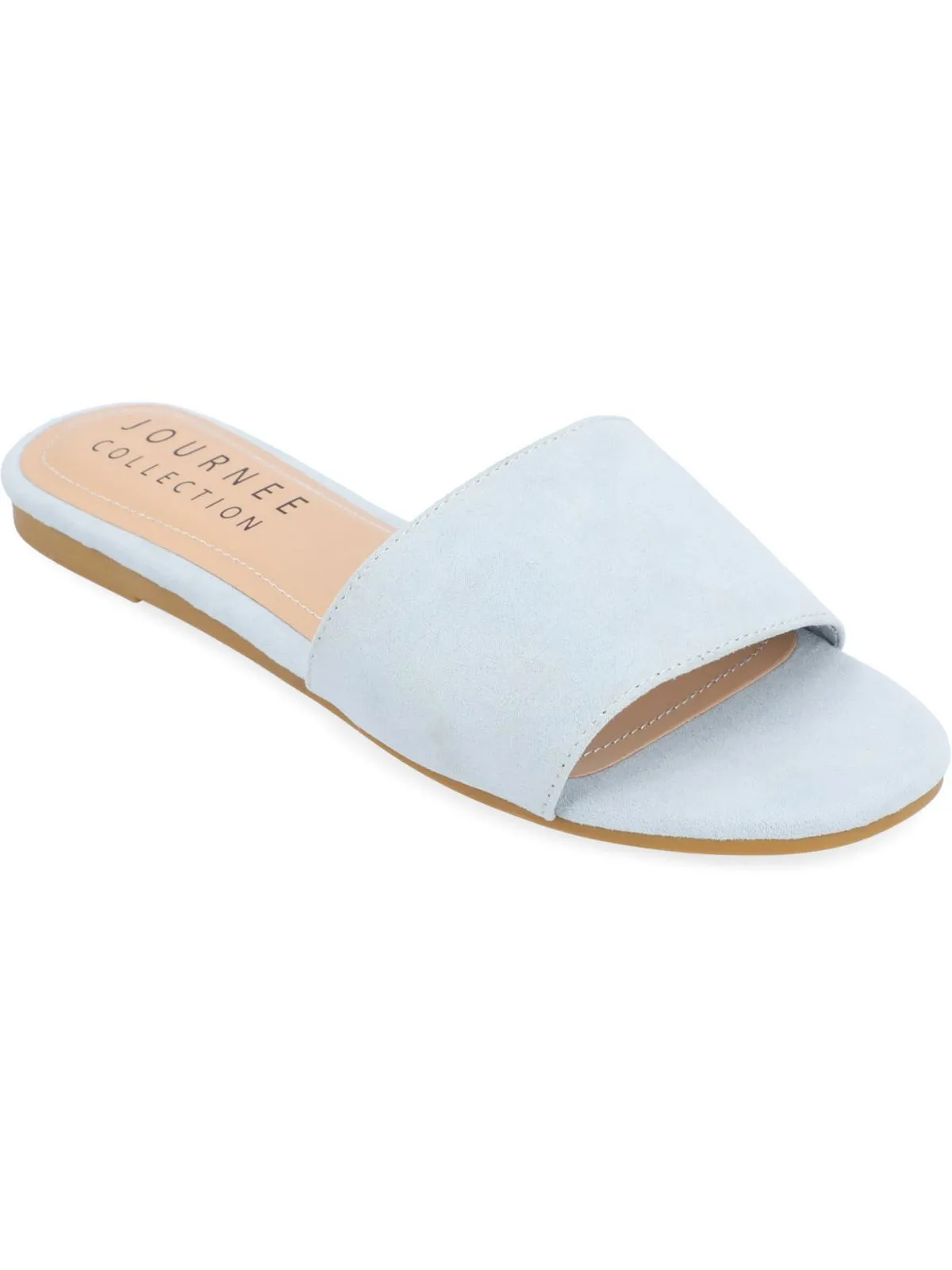 KOLINNA Womens Cushioned Footbed Slip On Flat Shoes