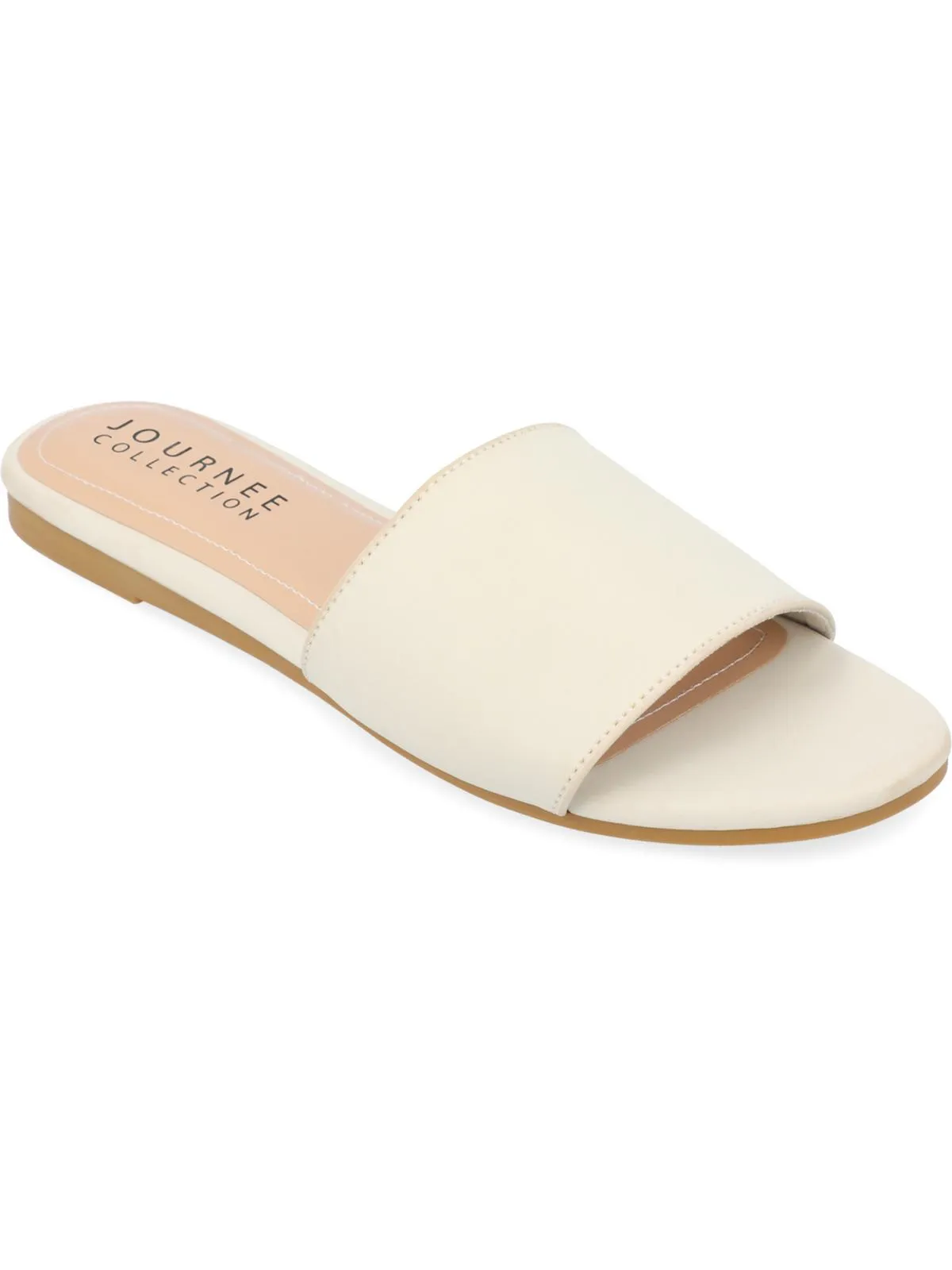KOLINNA Womens Cushioned Footbed Slip On Flat Shoes
