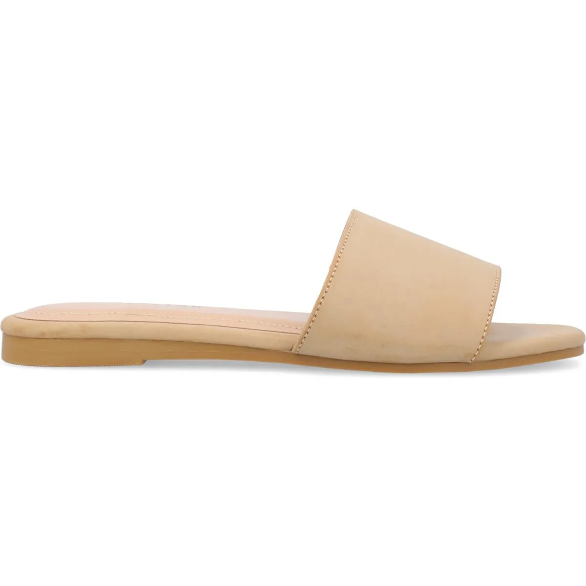 KOLINNA Womens Cushioned Footbed Slip On Flat Shoes