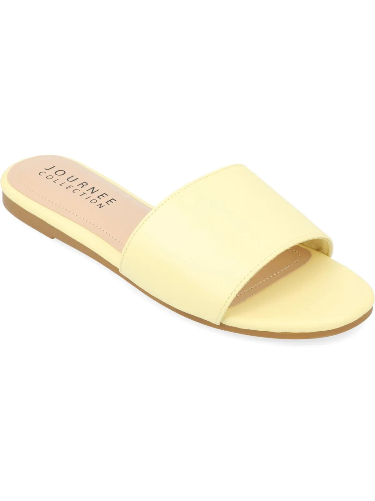 KOLINNA Womens Cushioned Footbed Slip On Flat Shoes