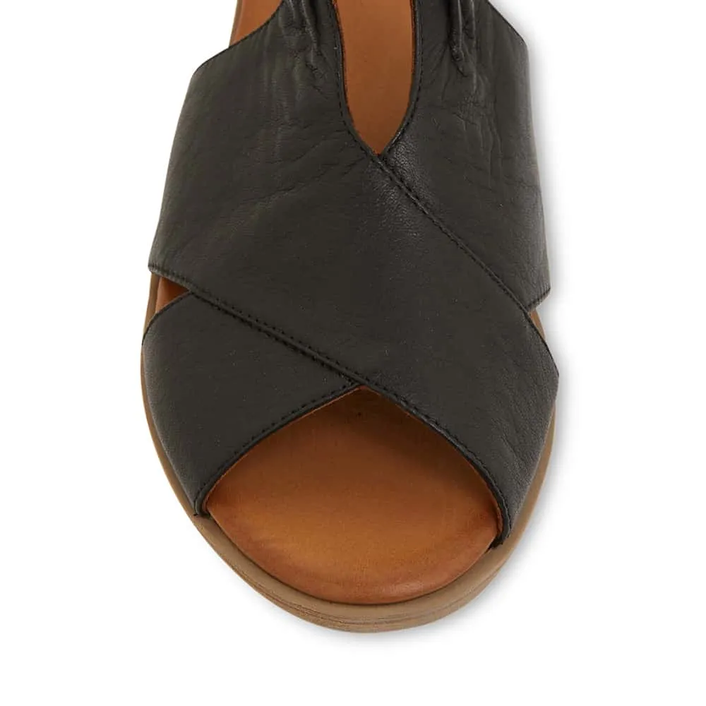 Laguna Sandal in Black Leather