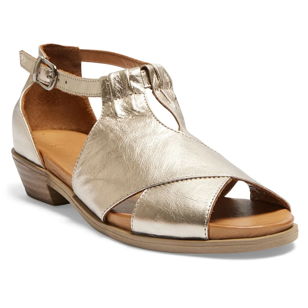 Laguna Sandal in Pewter Leather