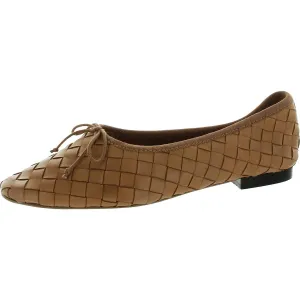 Landry Womens Woven Leather Flat Shoes