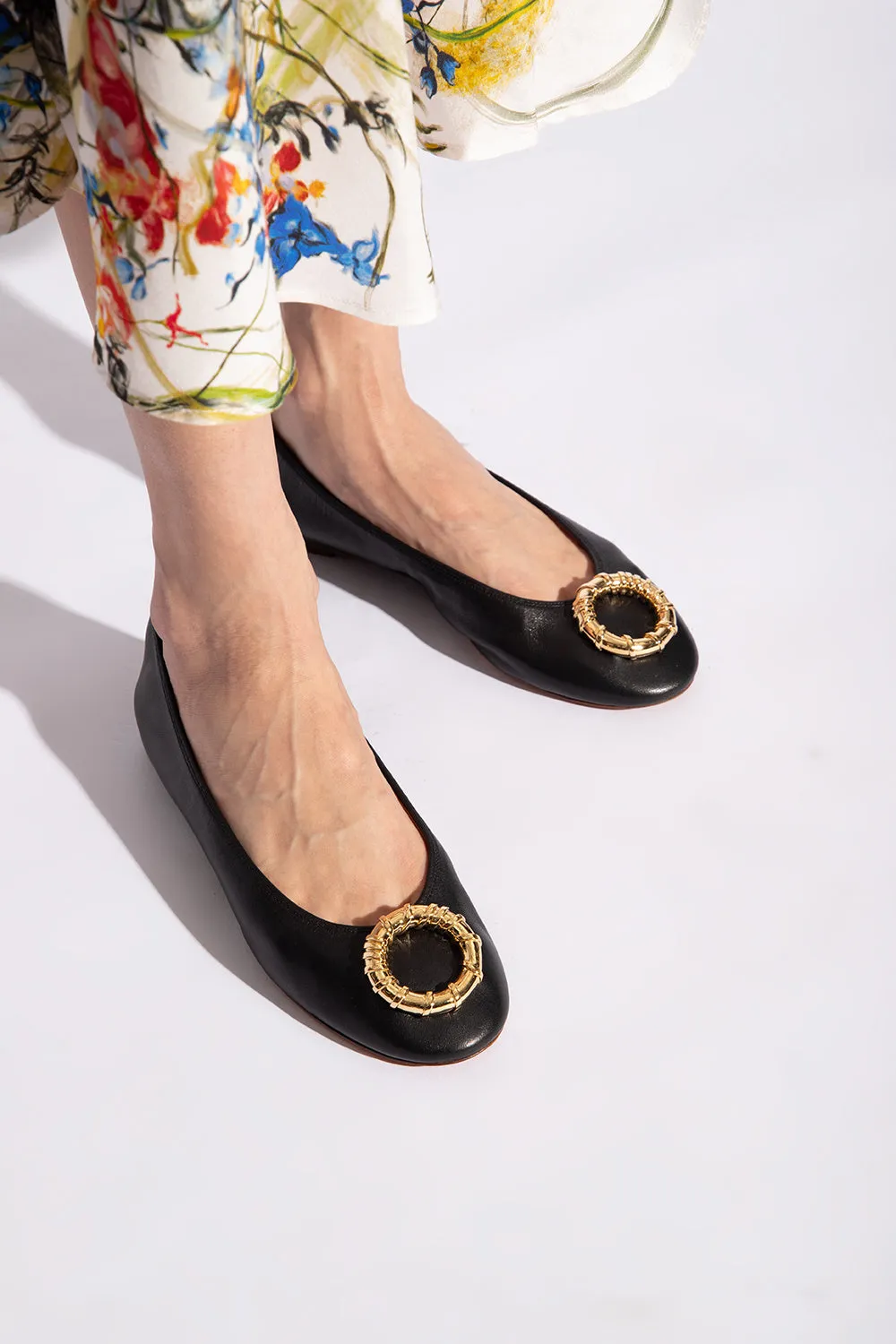 Lanvin Melodie Leather Ballet Flats
