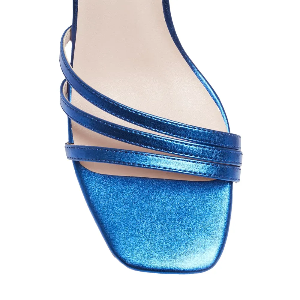 Lara Heel in Blue Metallic