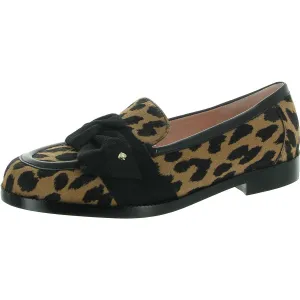 Leandra Womens Animal Print Calf Hair Loafers