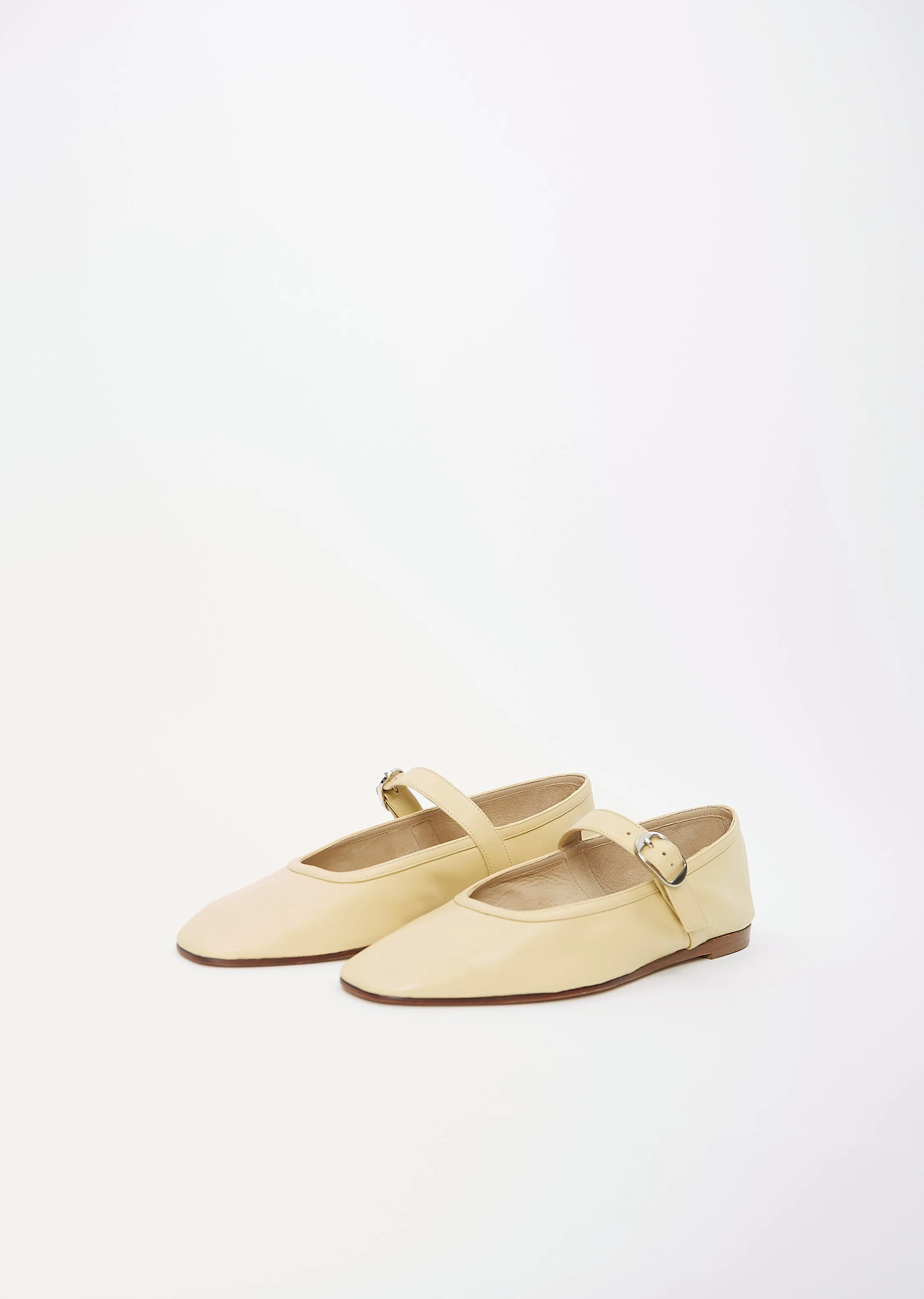 Leather Ballet Mary Jane  Custard