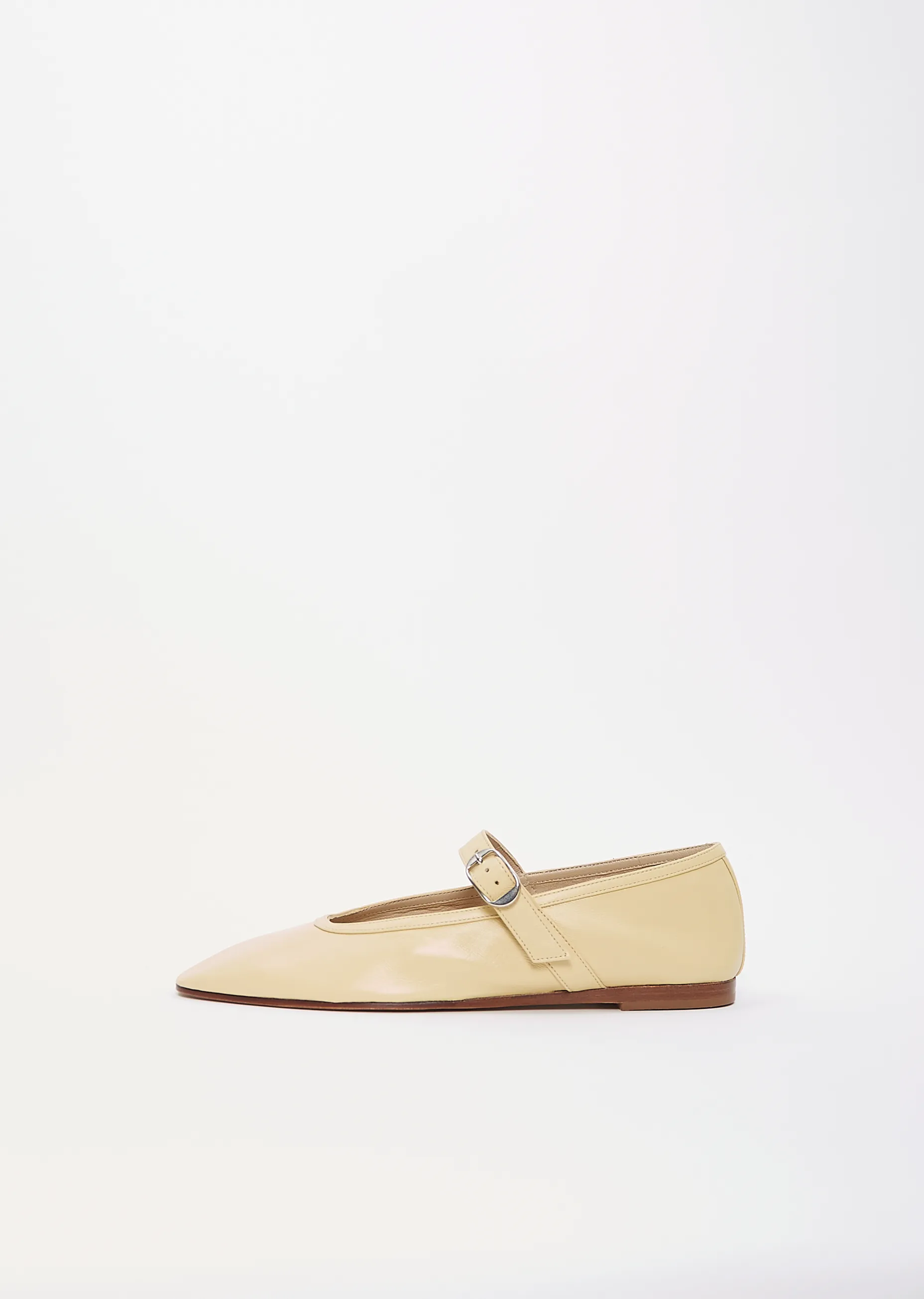 Leather Ballet Mary Jane  Custard