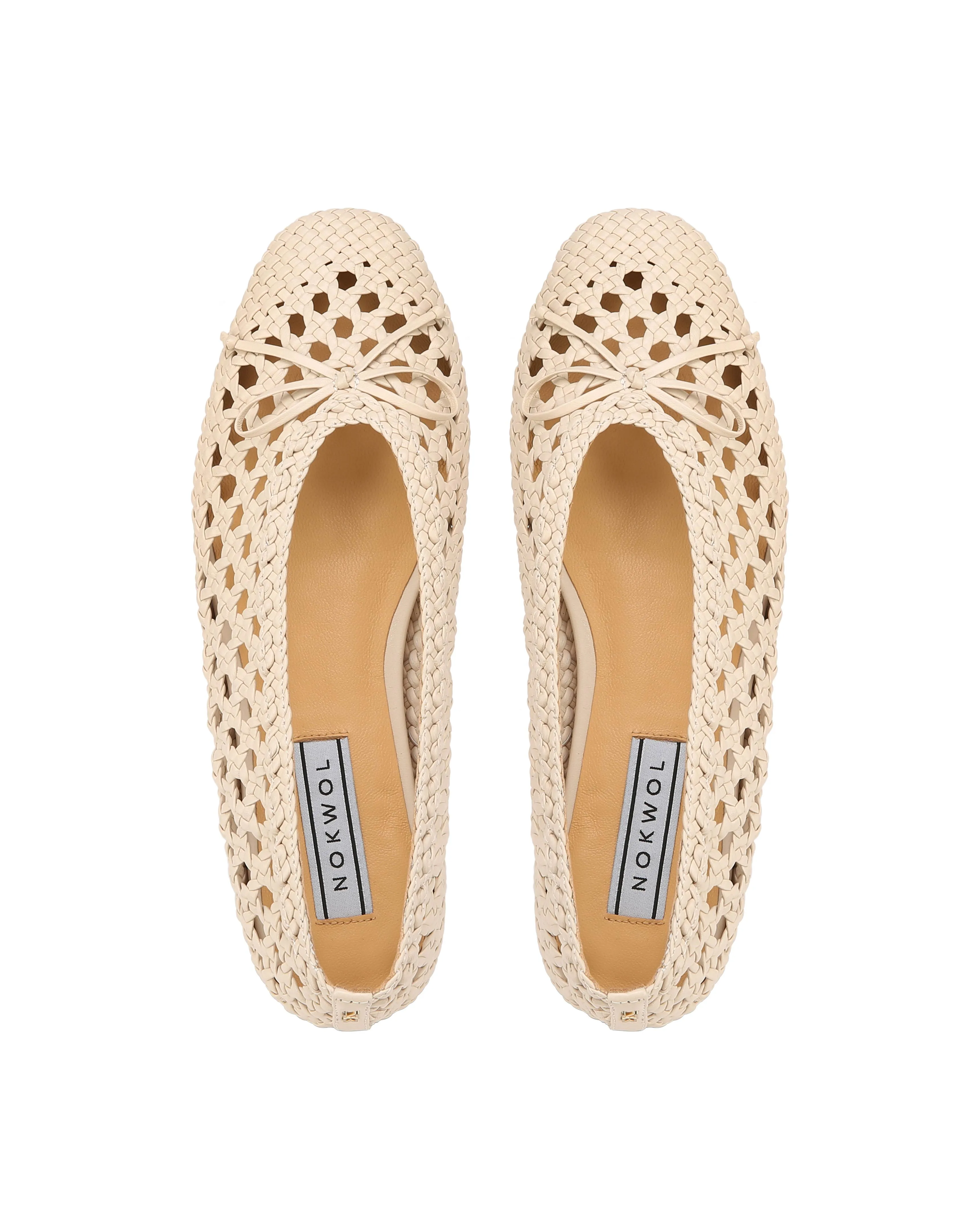 Leni Weave Beige Leather