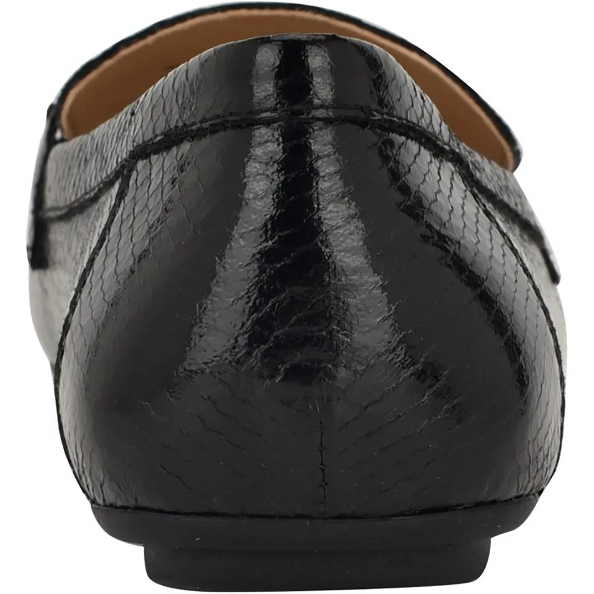 Lenika Womens Faux Leather Embossed Loafers