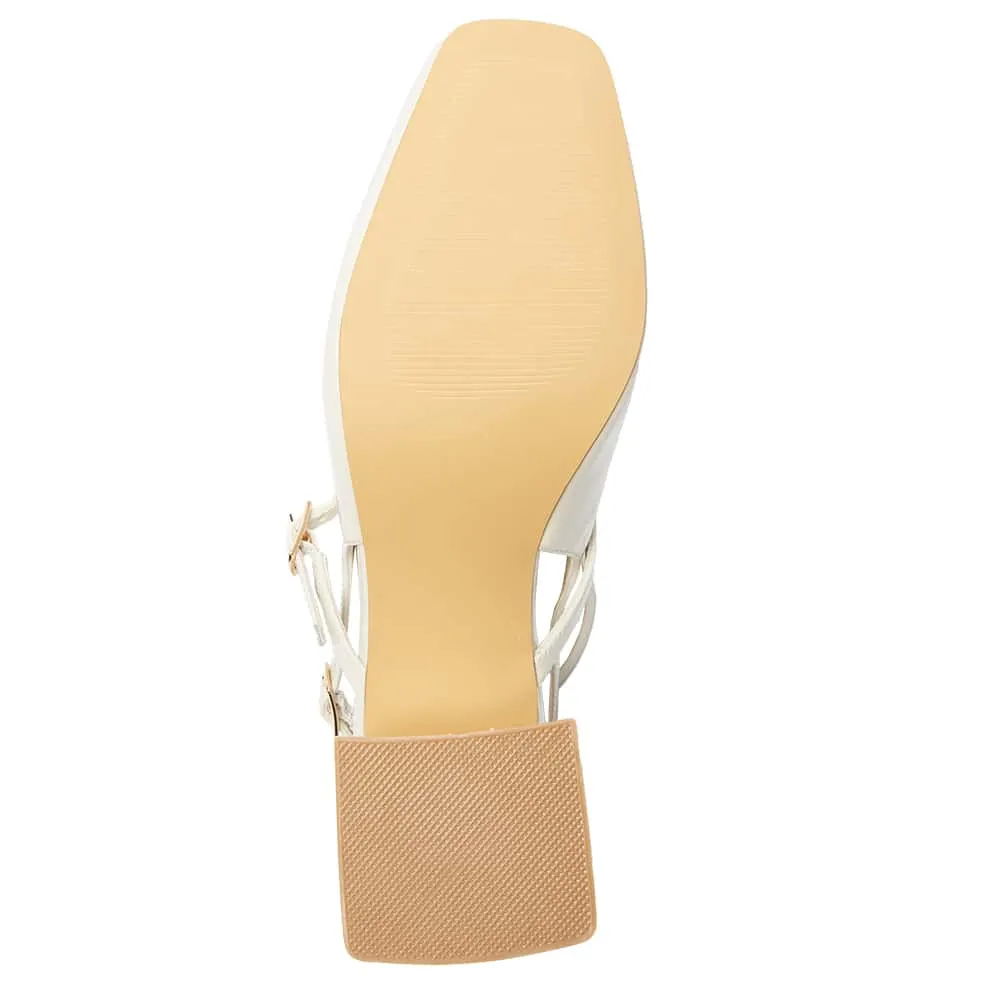Lenora Heel in Bone Patent