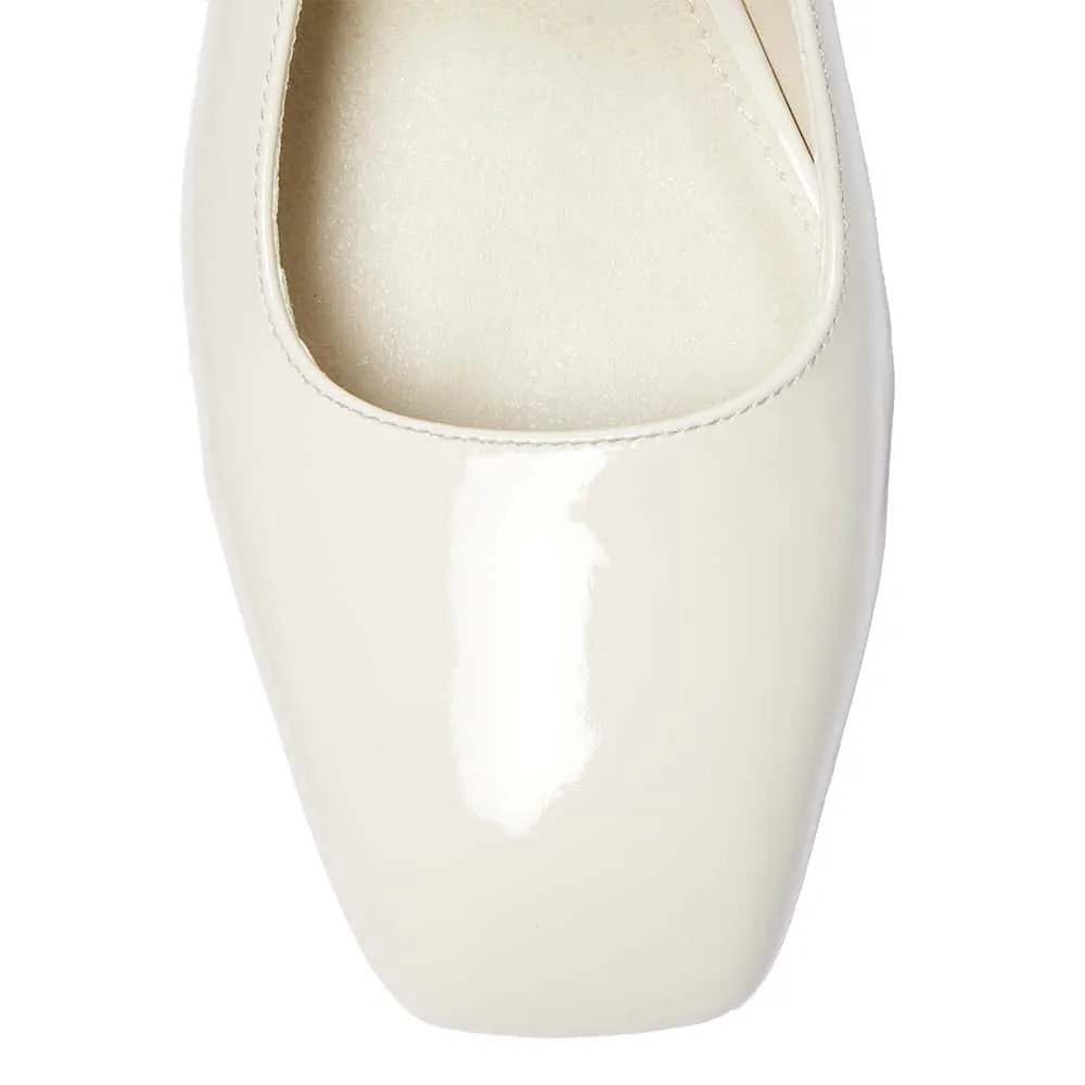 Lenora Heel in Bone Patent