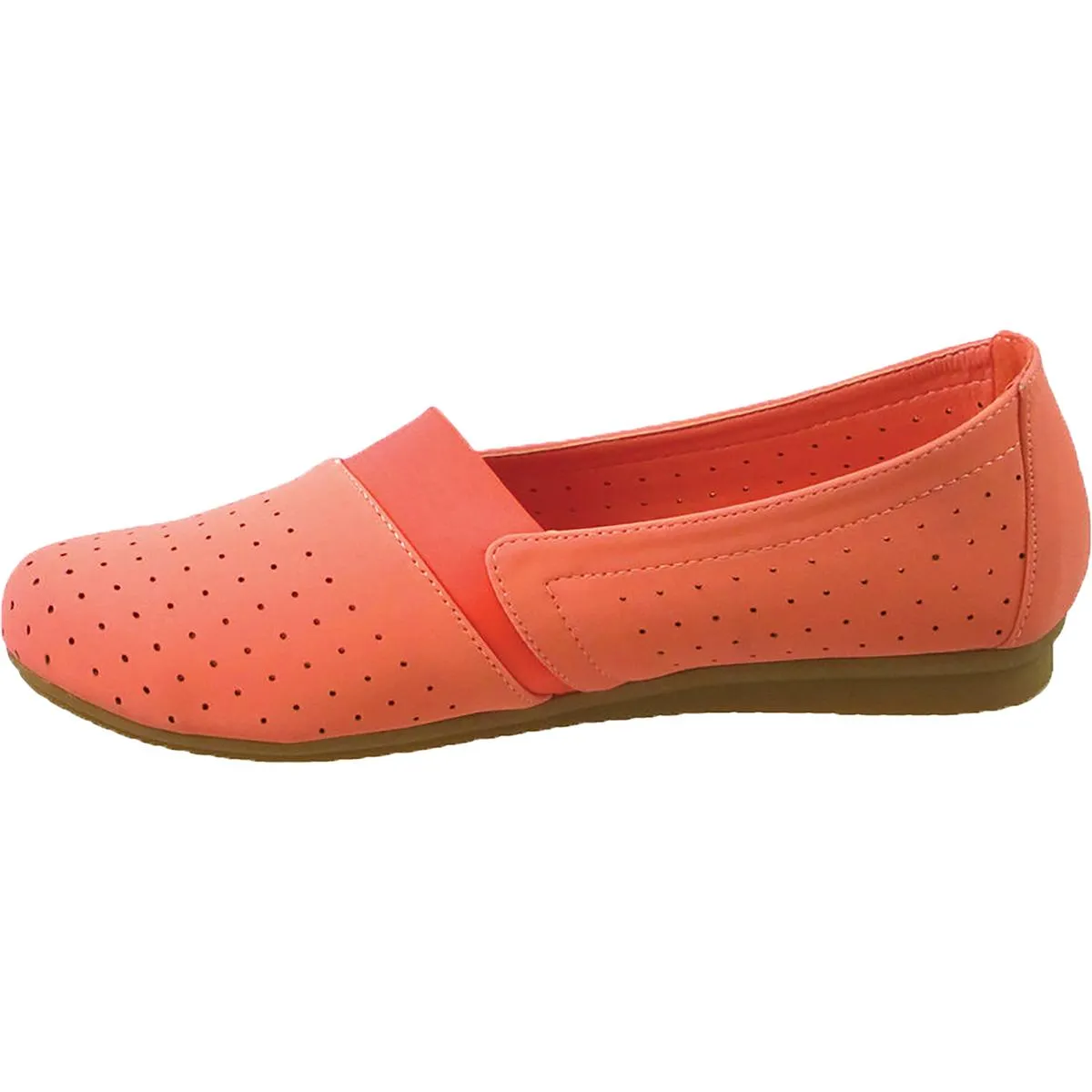 Lenore Womens Perforated Slip-On Flats