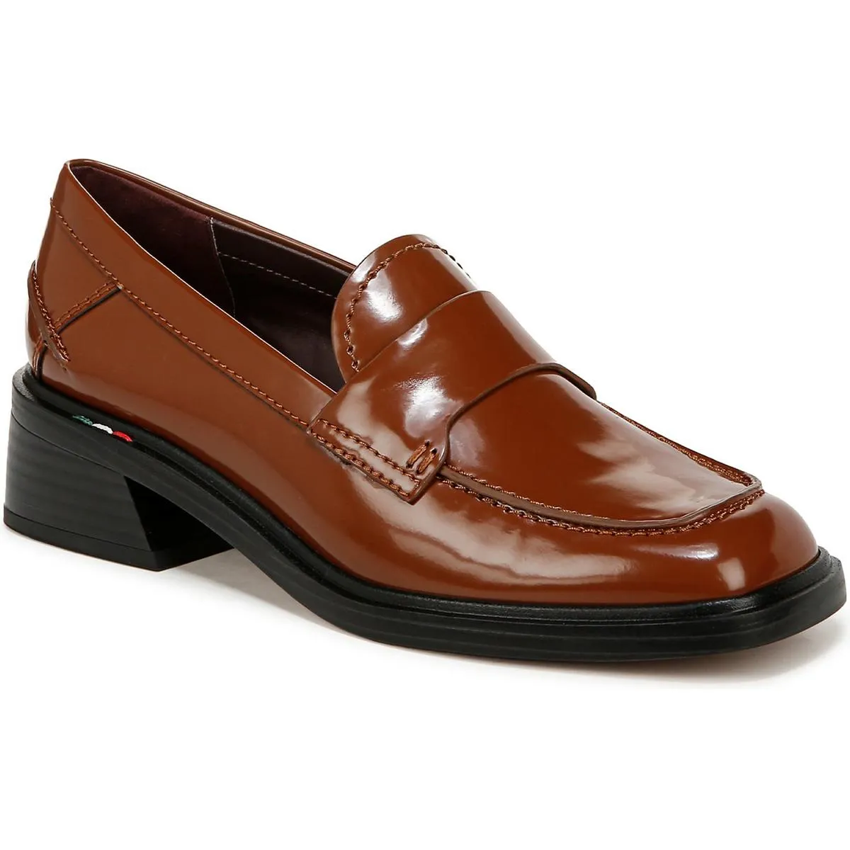 LGABRIELLA Womens Block Heel Manmade Loafers