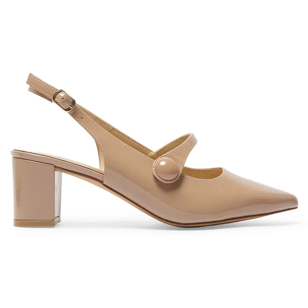 Lillian Heel in Blush Patent Patent