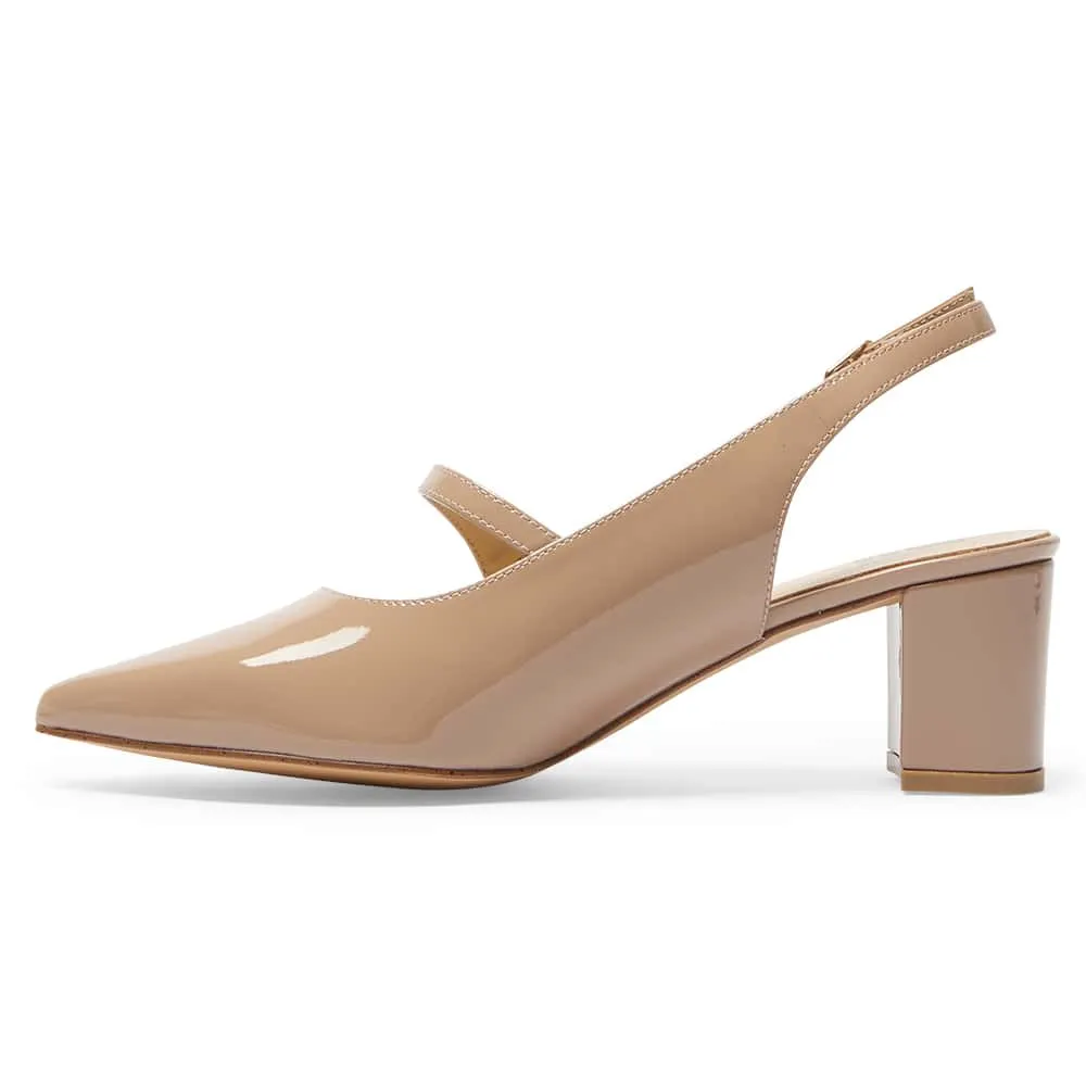 Lillian Heel in Blush Patent Patent