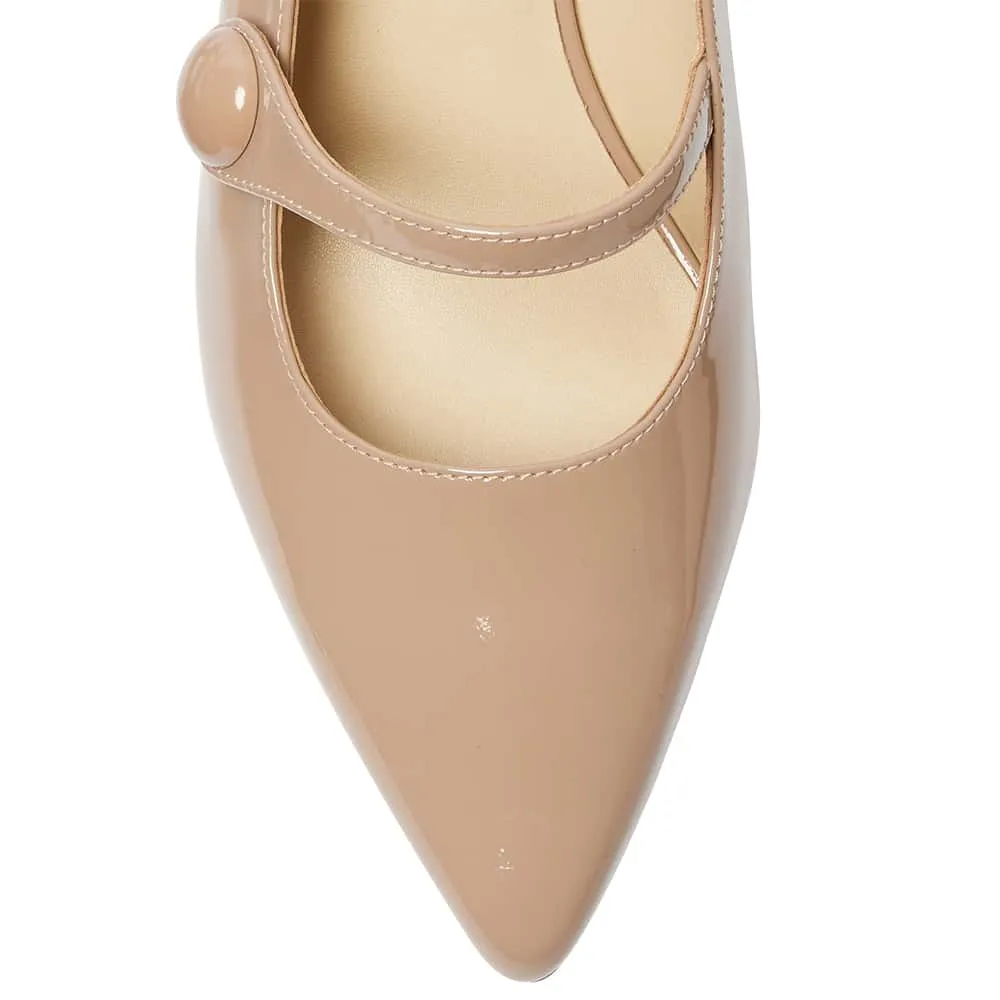 Lillian Heel in Blush Patent Patent