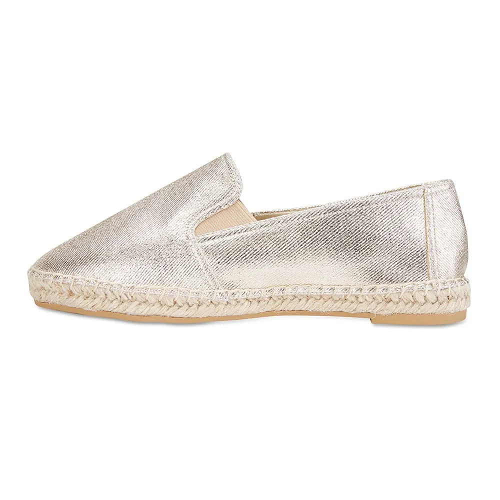 Lilly Loafer in Gold Fabric