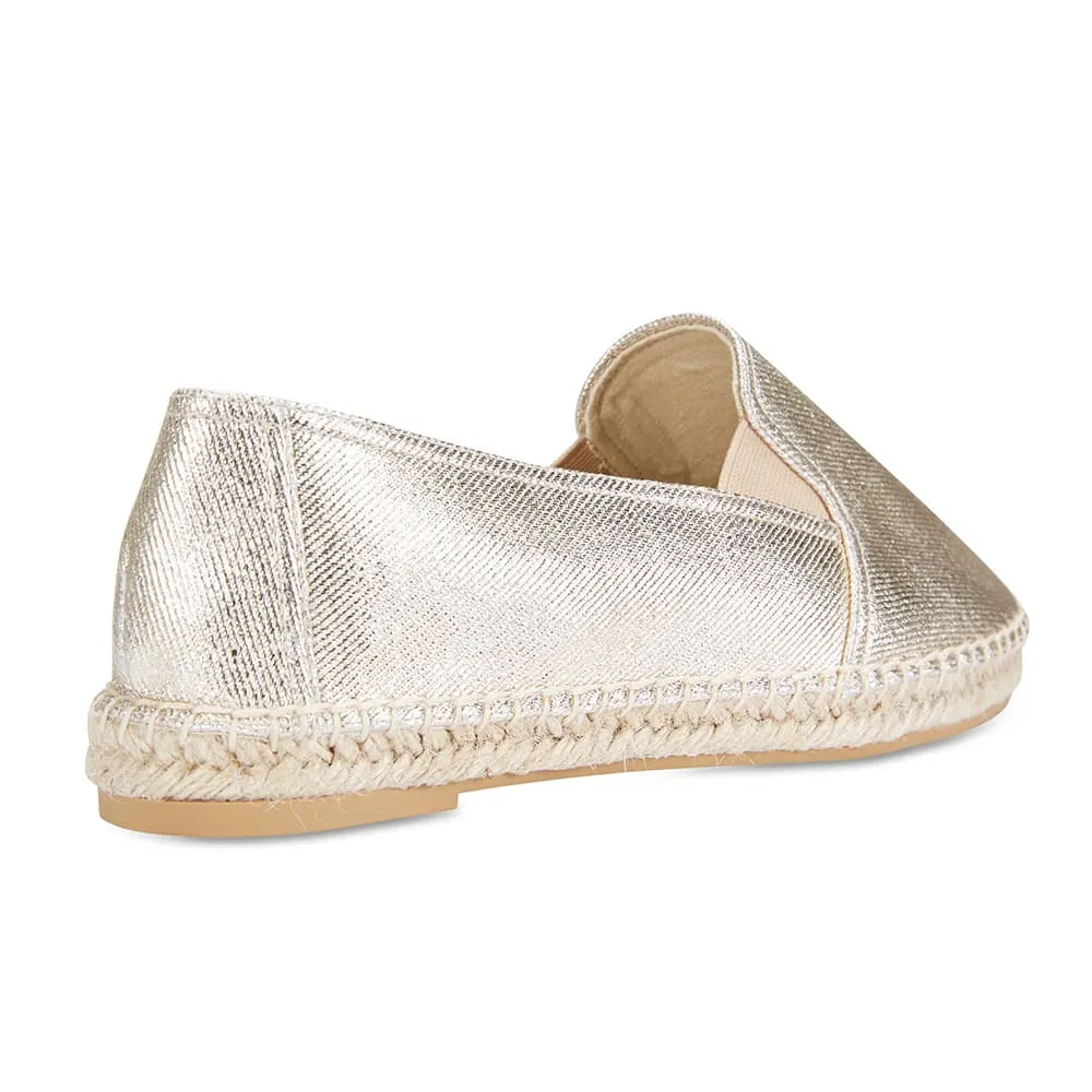 Lilly Loafer in Gold Fabric