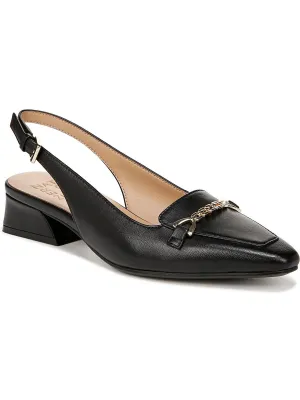 Lindsey Womens Leather Slingbacks