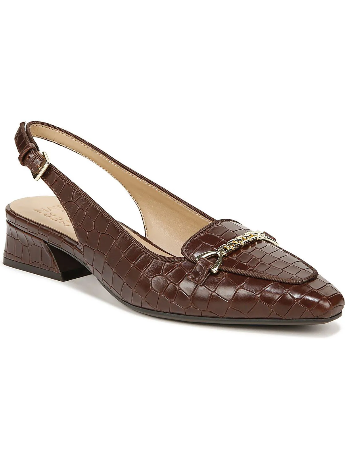 Lindsey Womens Leather Slingbacks
