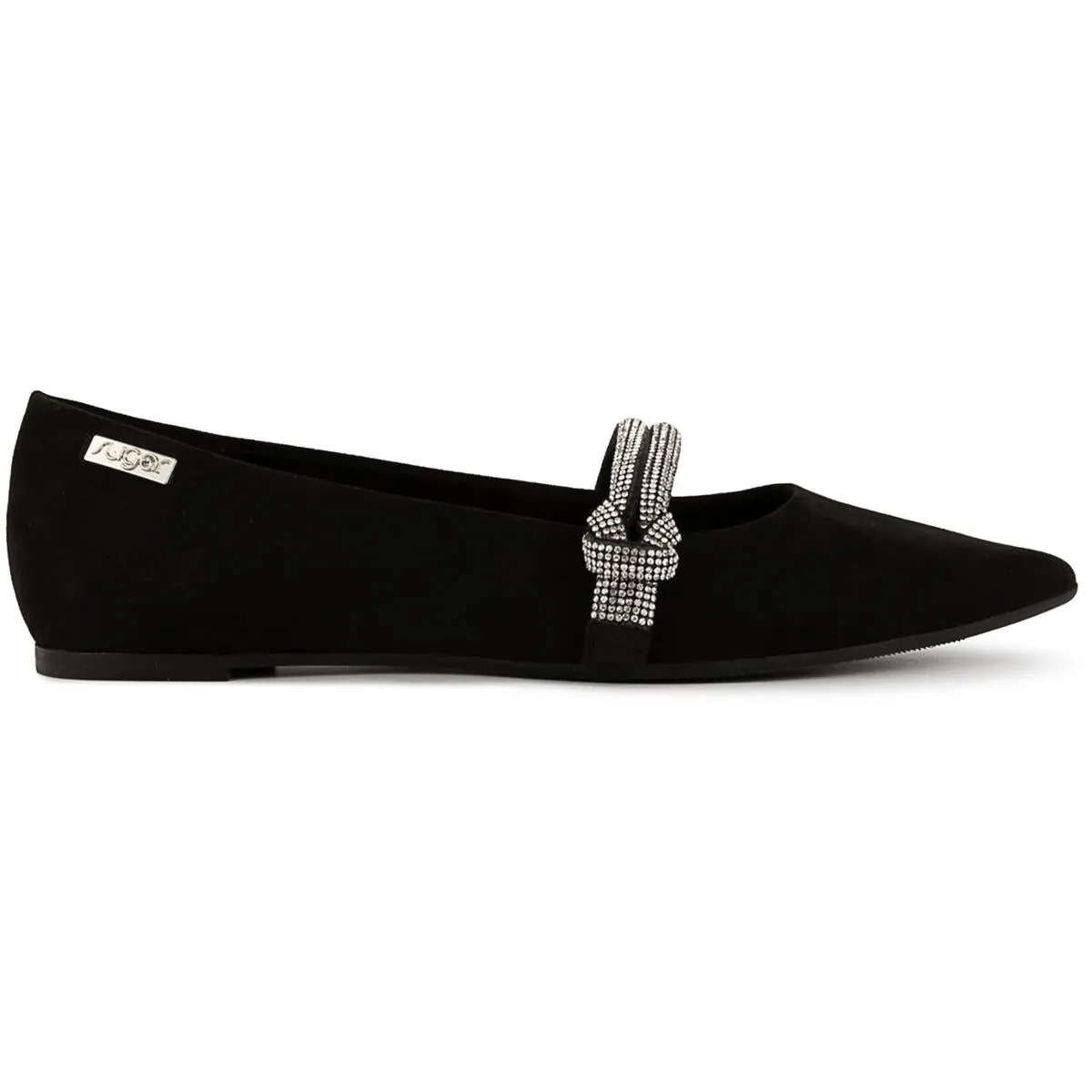 Lingo Womens Pointed Toe Slip On Ballet Flats