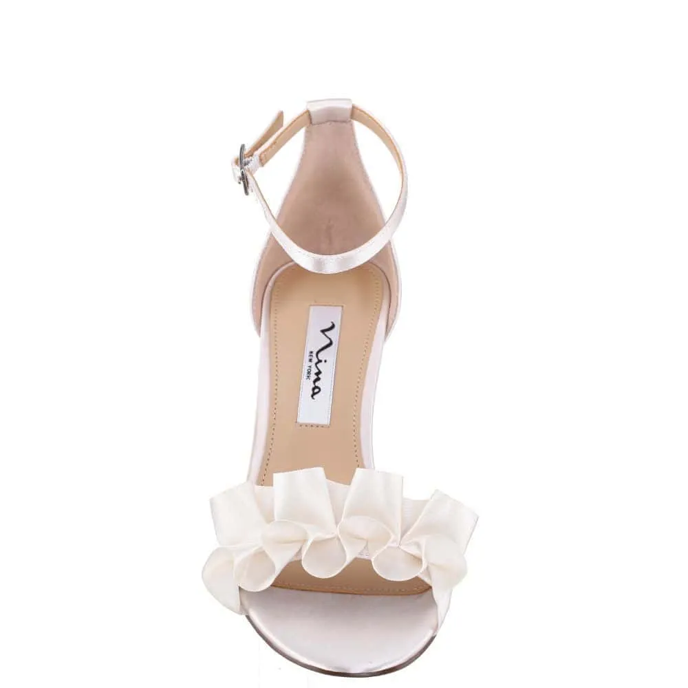 Lisa Heel in Ivory Satin