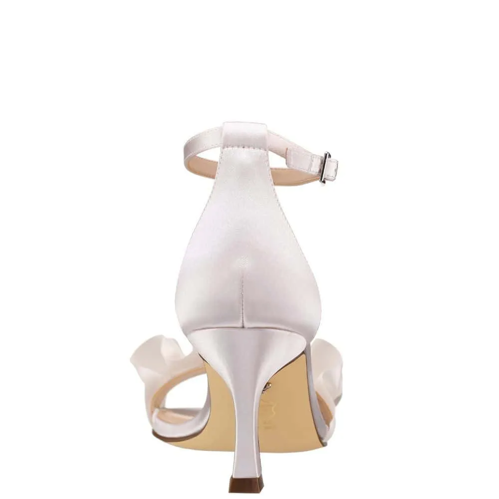 Lisa Heel in Ivory Satin