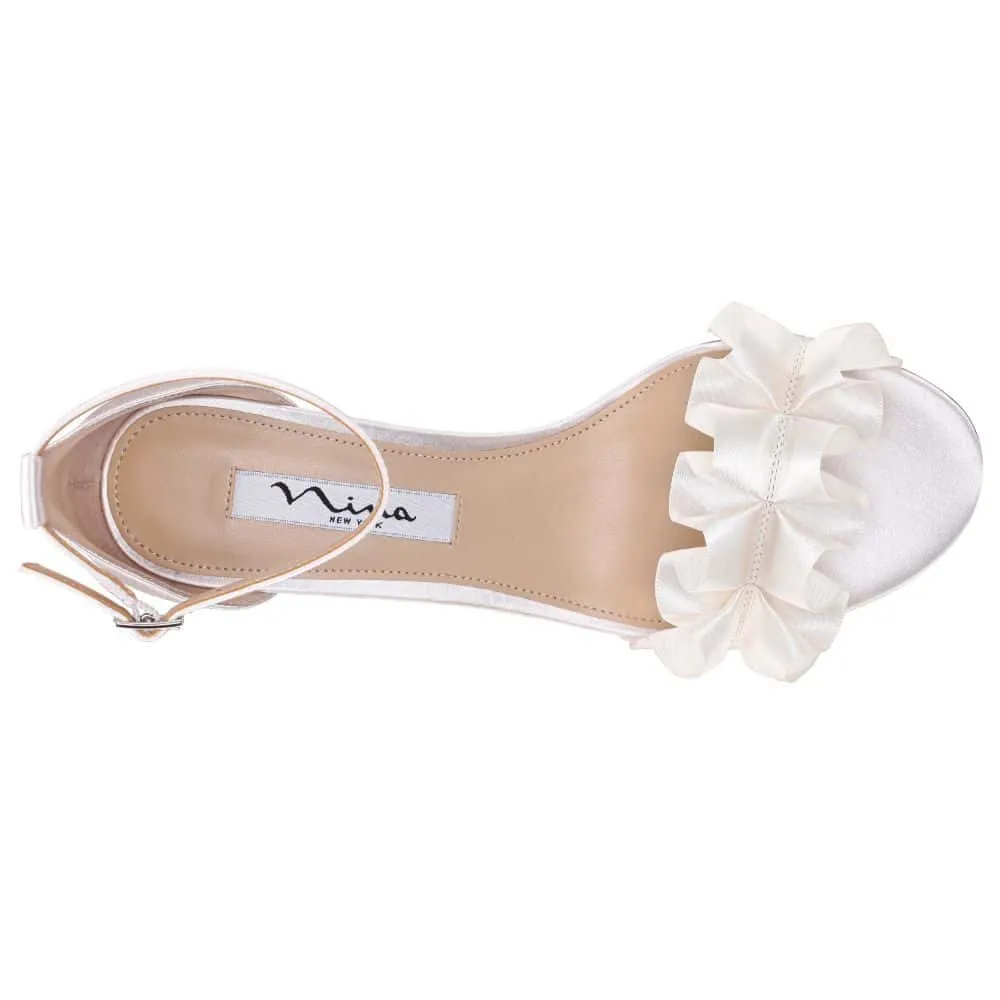Lisa Heel in Ivory Satin