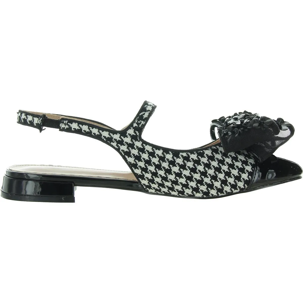 LIVY Womens Houndstooth Man Made Mary Janes
