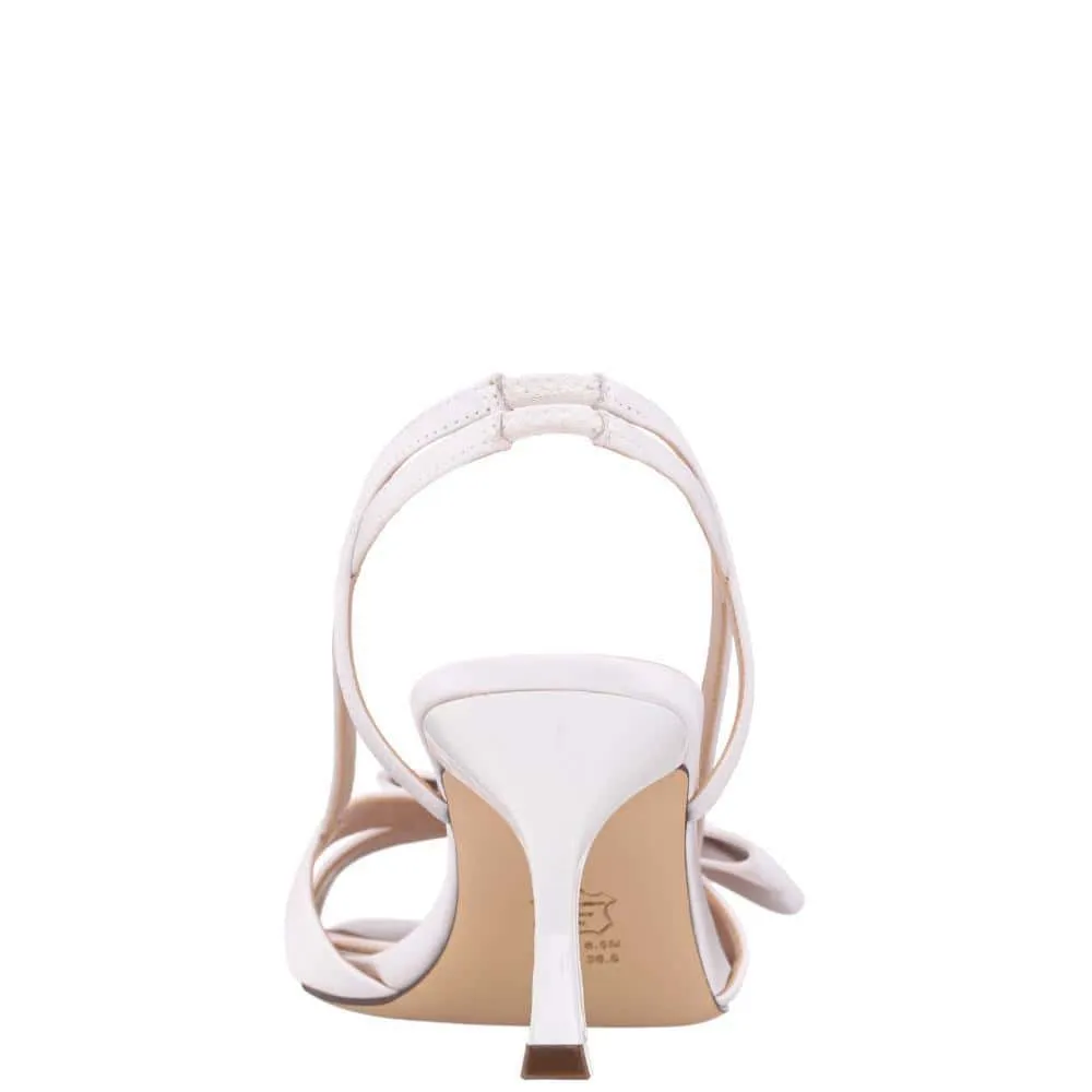 Lizette Heel in Ivory Satin