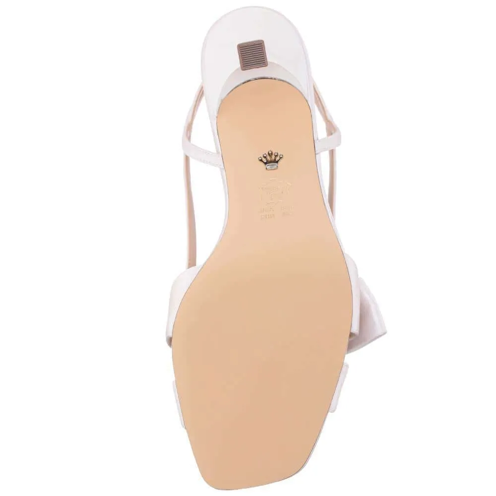 Lizette Heel in Ivory Satin