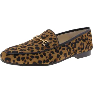 Loraine Womens Animal Print Calf Hair Loafers