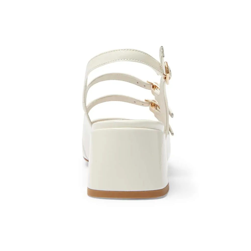 Louisa Heel in Ivory Patent