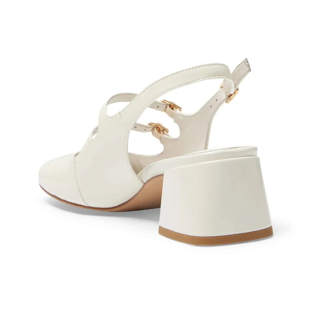 Louisa Heel in Ivory Patent