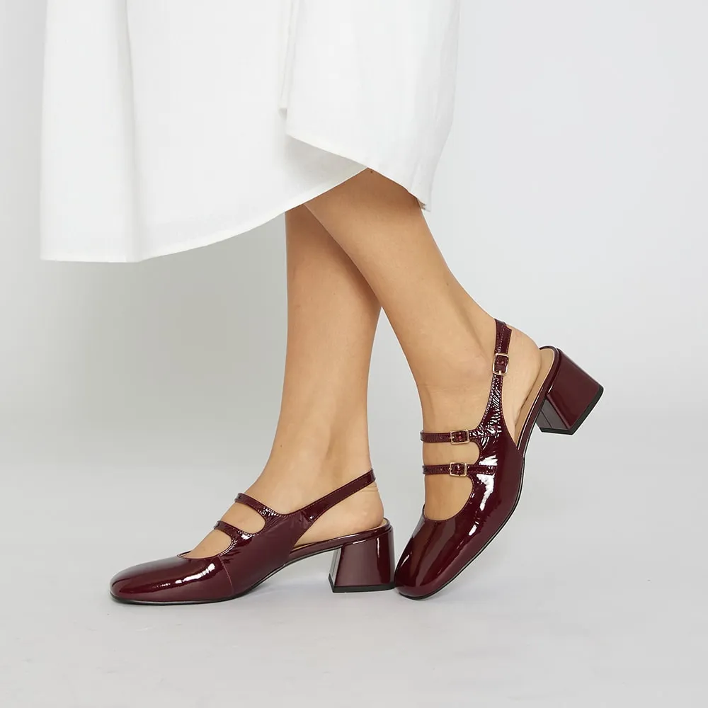 Louisa Heel in Wine Patent