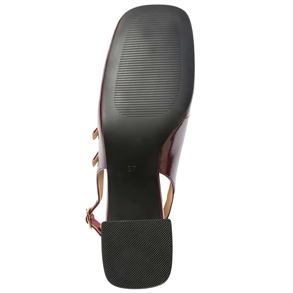 Louisa Heel in Wine Patent