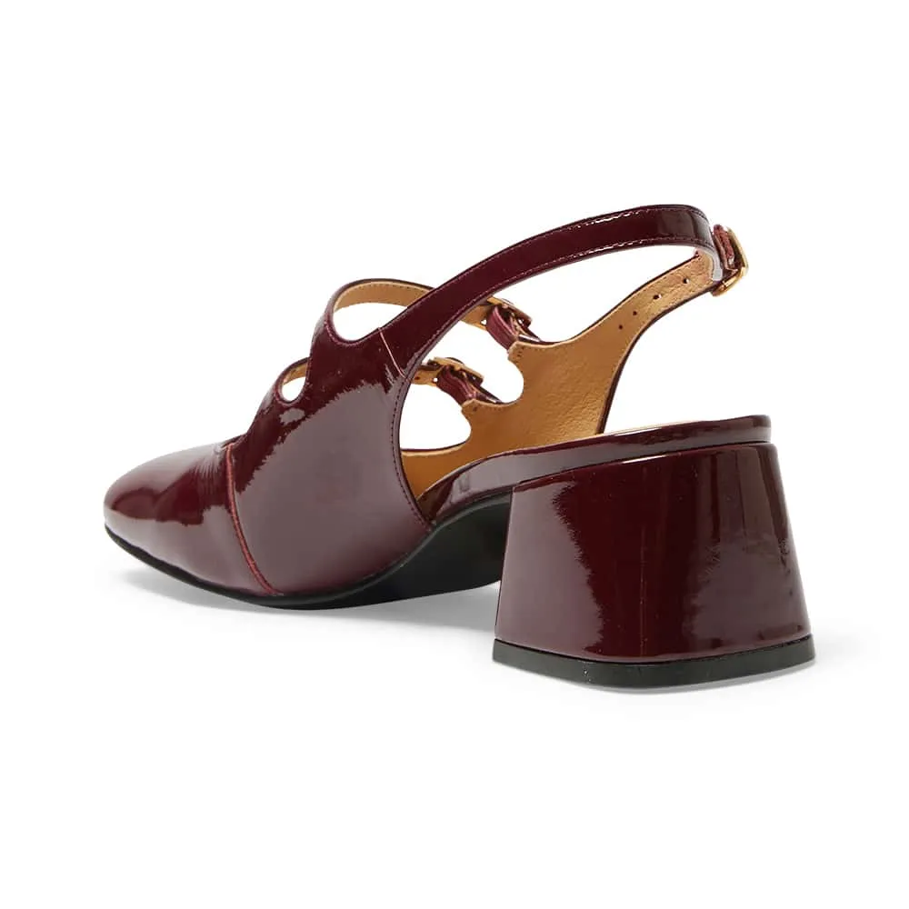 Louisa Heel in Wine Patent