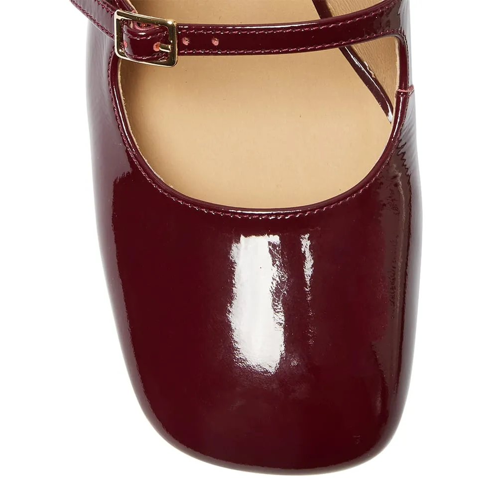 Louisa Heel in Wine Patent