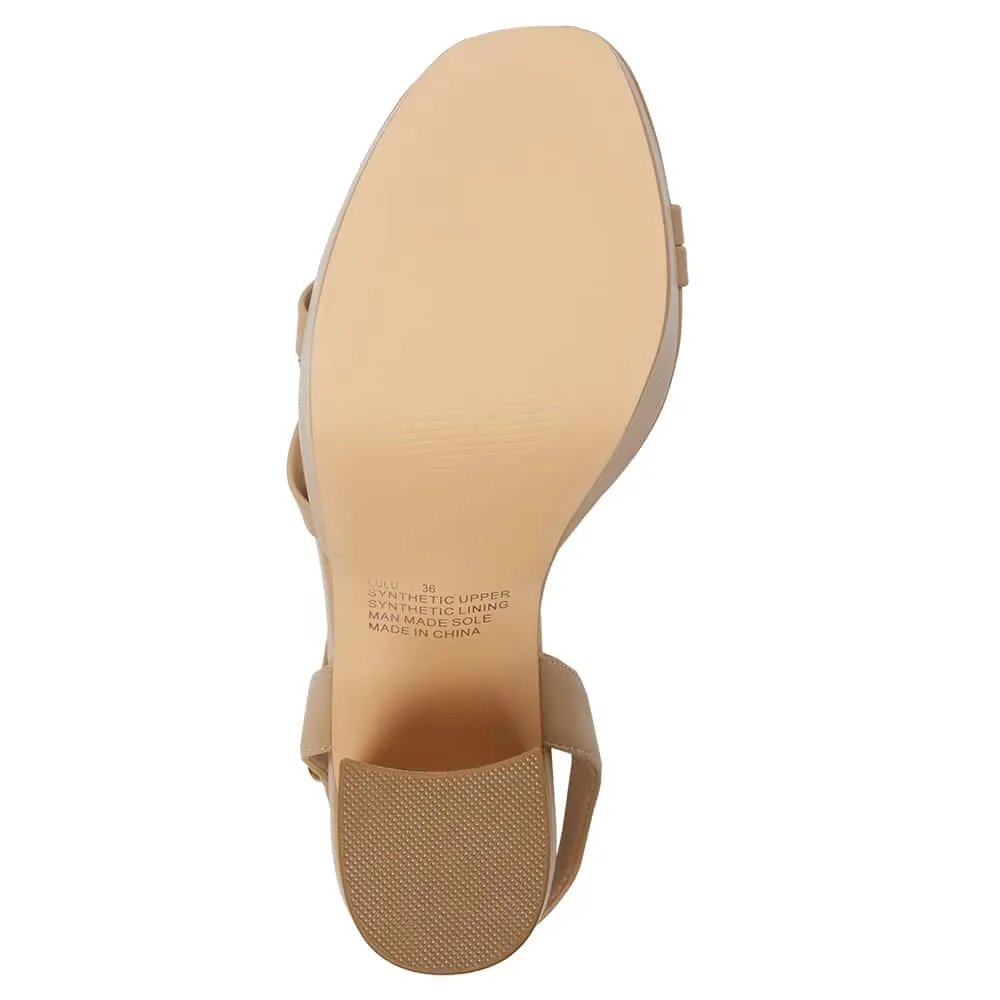 Lulu Heel in Nude Smooth