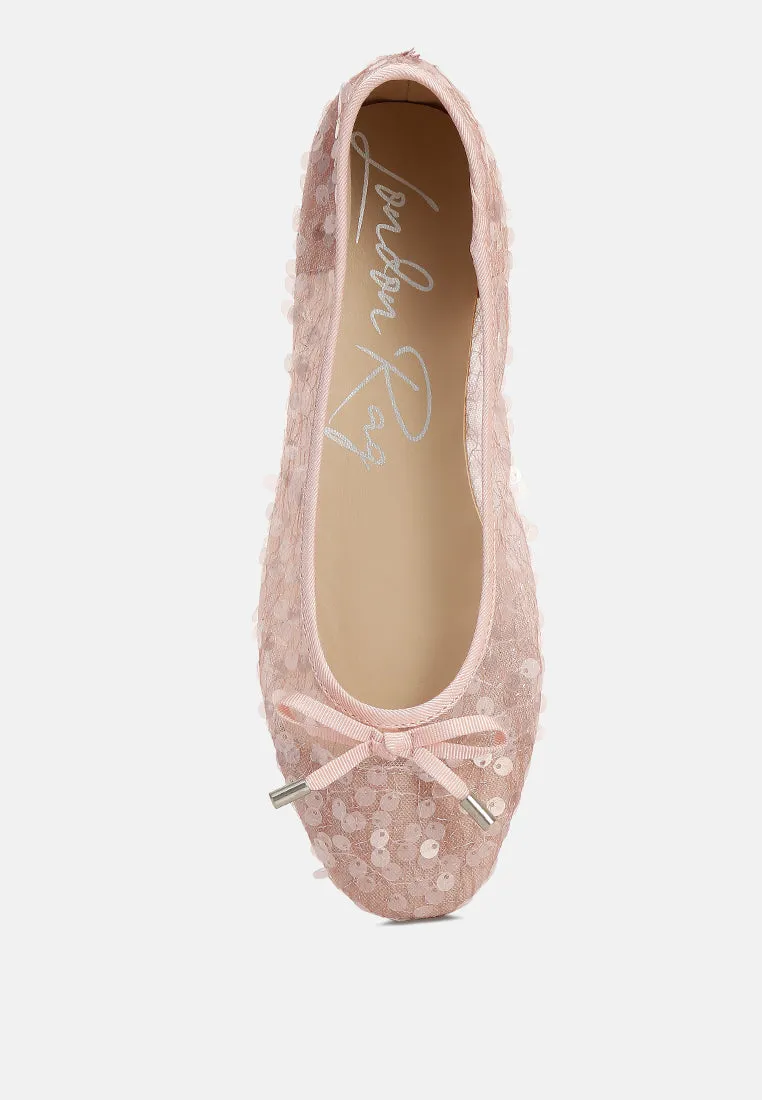 lysander sequin embellished sheer ballet flats