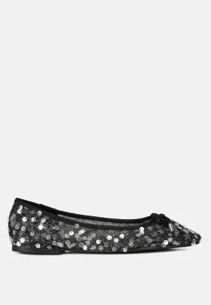 lysander sequin embellished sheer ballet flats