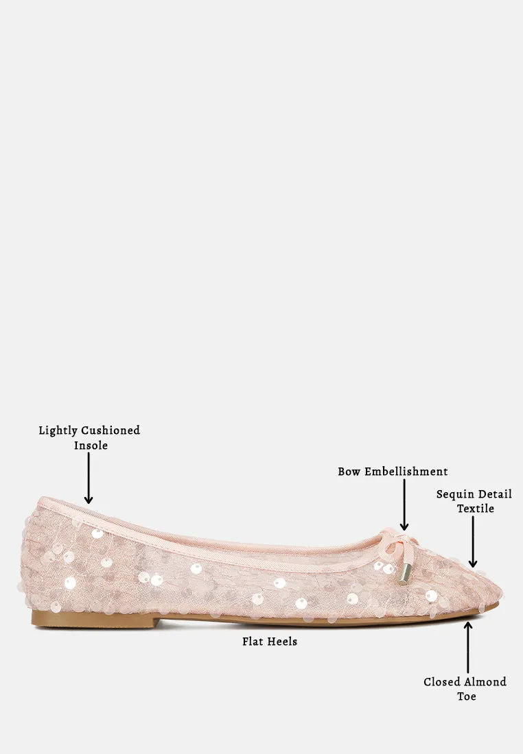 lysander sequin embellished sheer ballet flats