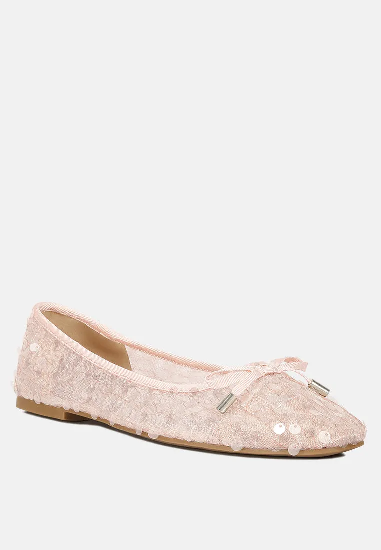 lysander sequin embellished sheer ballet flats