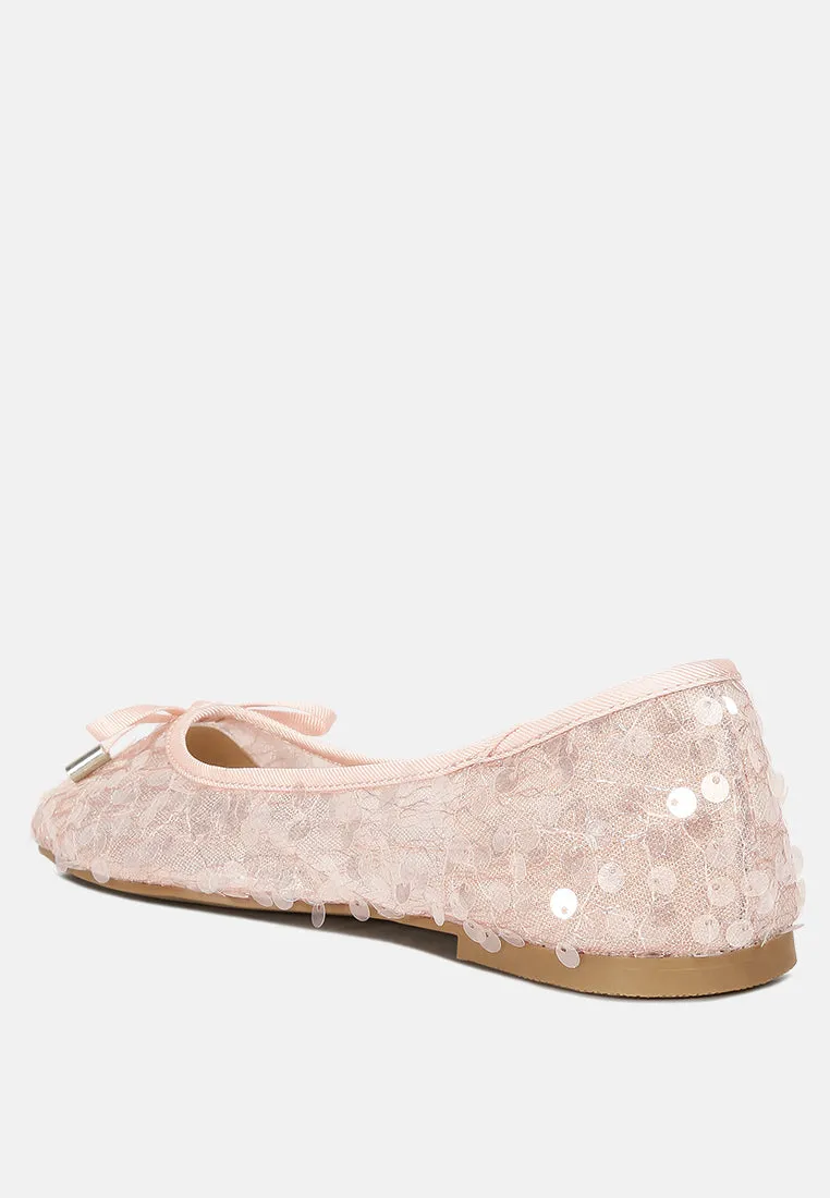 lysander sequin embellished sheer ballet flats